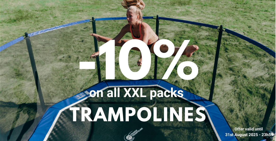 10% discount on pack XXL trampoline 